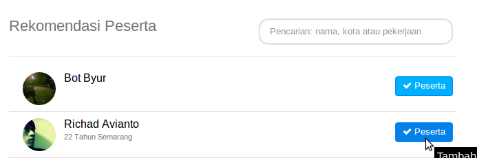menambahkan peserta