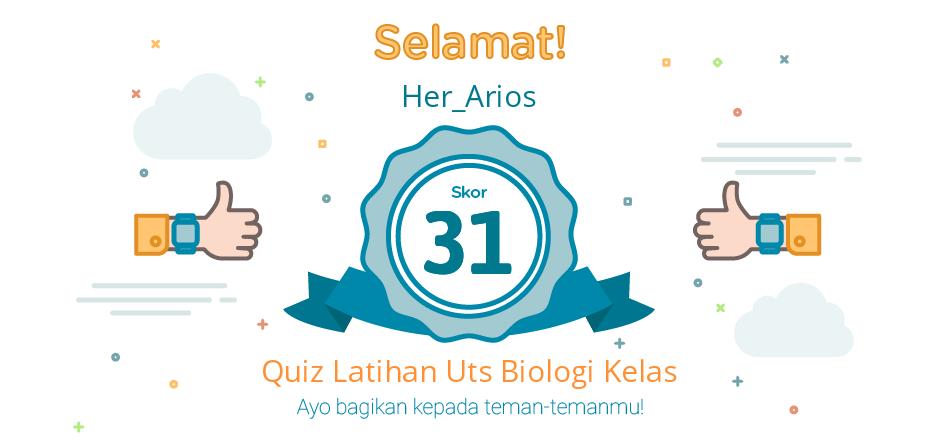 Latihan UTS Biologi kelas XI IPA SMA