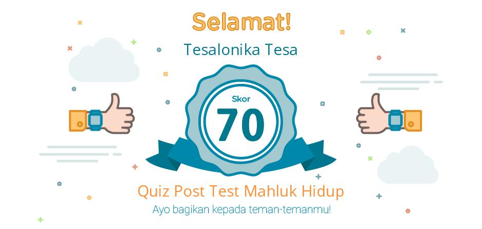 post test mahluk hidup dan lingkungannya