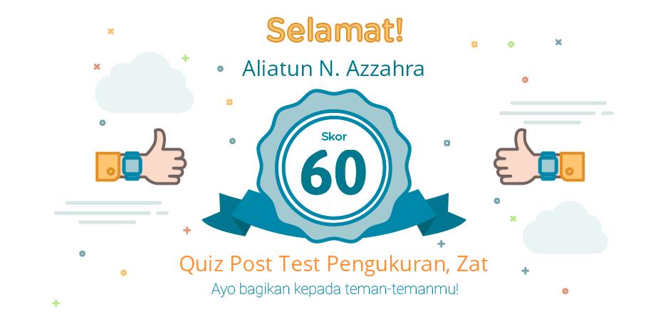 post test pengukuran, zat dan sifatnya
