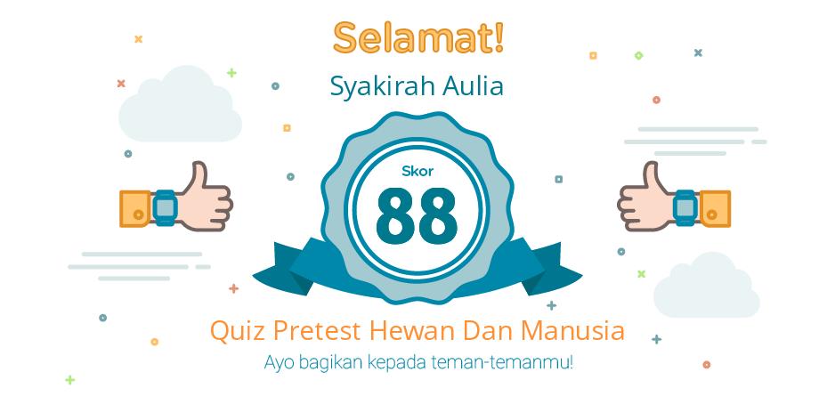 pretest hewan dan manusia