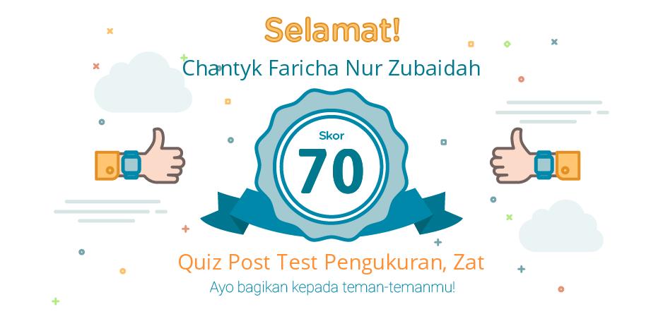 post test pengukuran, zat dan sifatnya